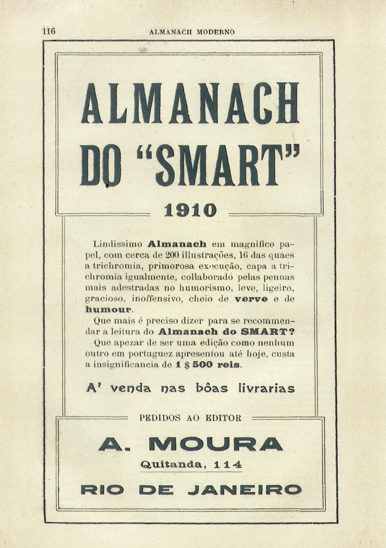 1910-1 - Almanaque de Farmácia - Contracapa