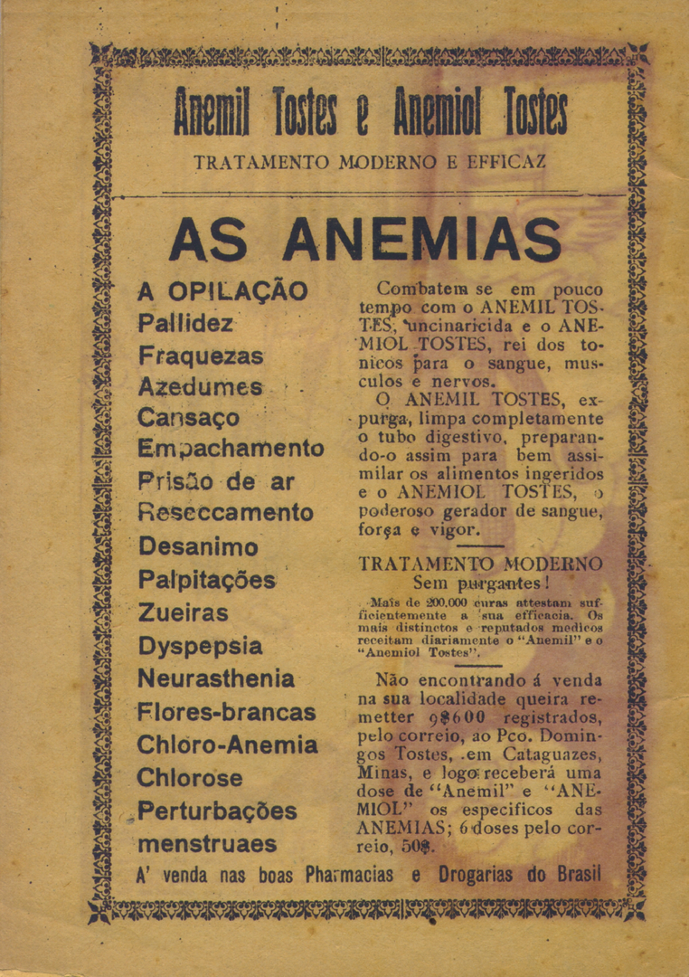 1928-3 - Almanaque de Farmácia - Contracapa