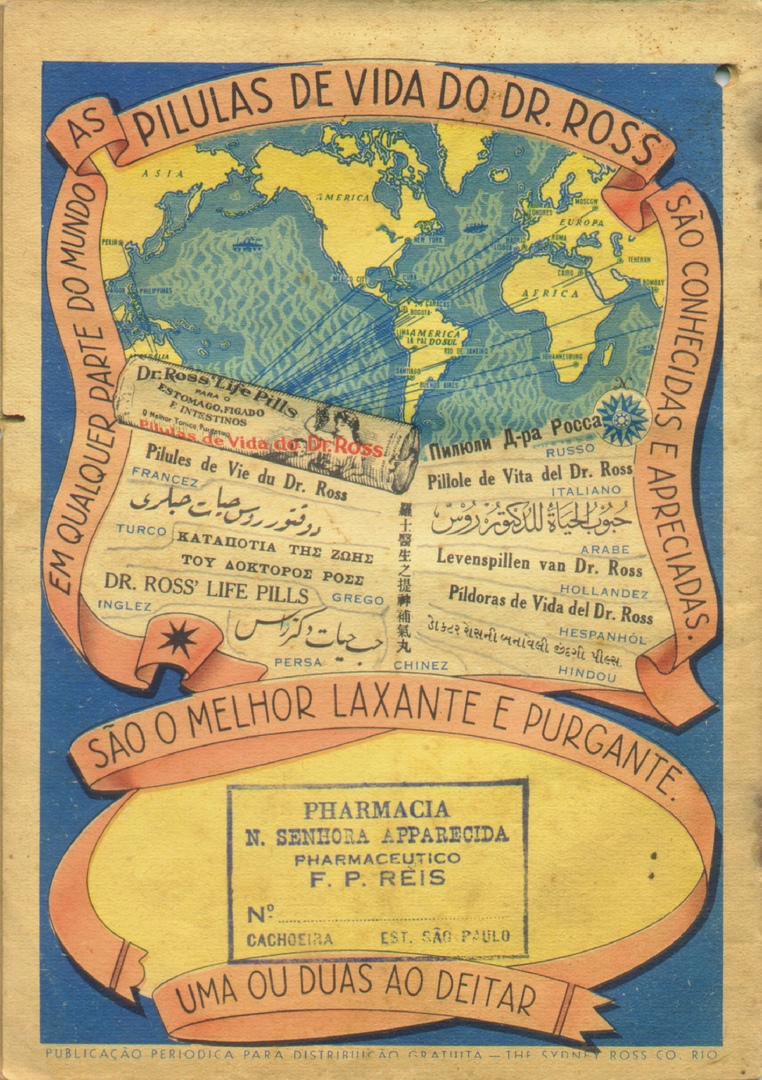 1940-1 - Almanaque de Farmácia - Contracapa