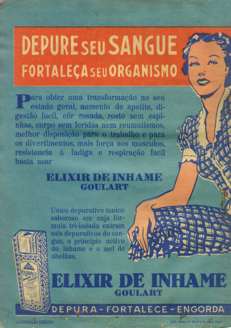 1940-2 - Almanaque de Farmácia - Contracapa