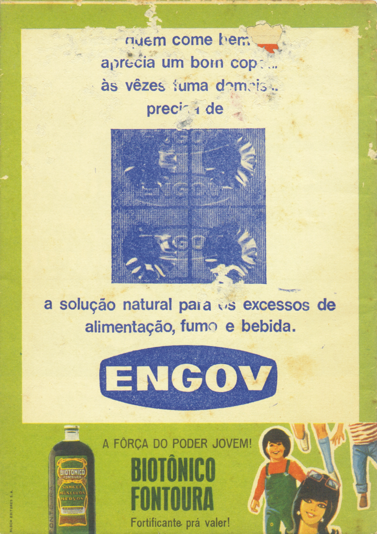 1972-1 - Almanaque de Farmácia - Contracapa