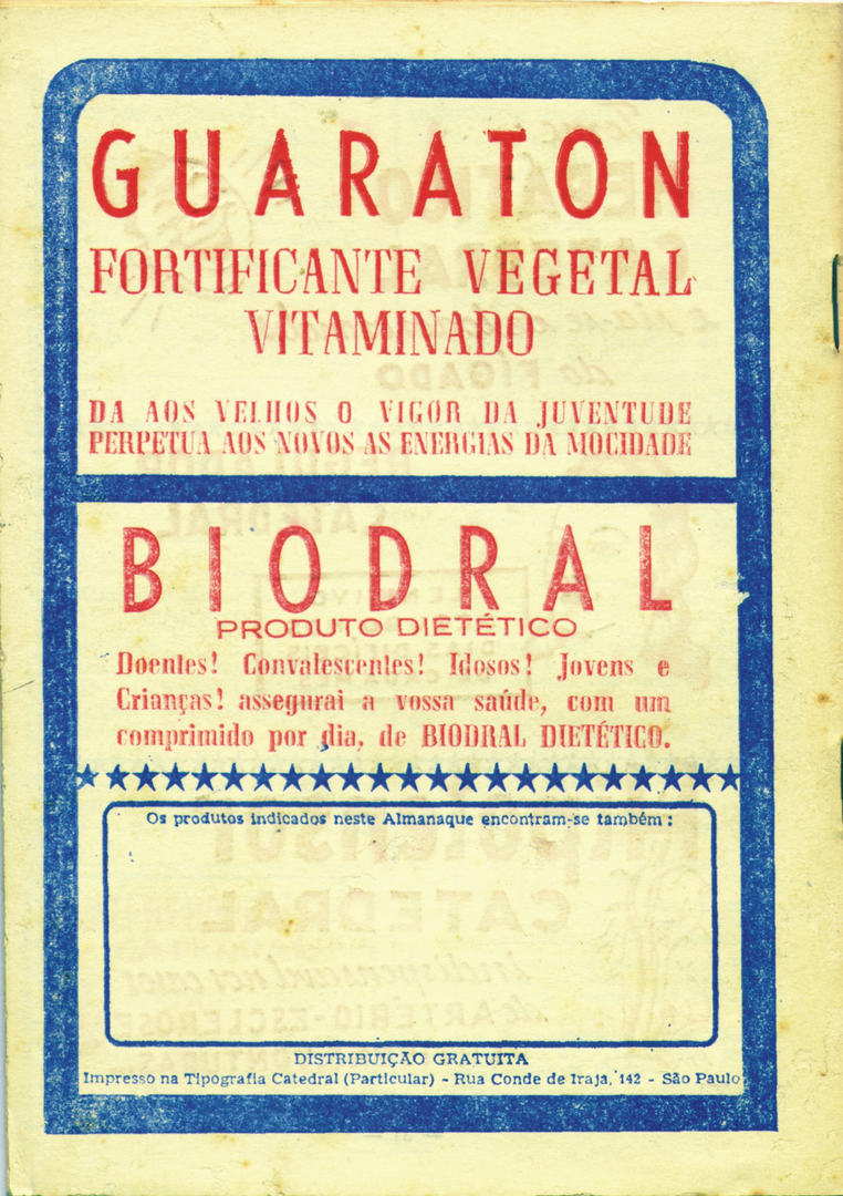 1975-2 - Almanaque de Farmácia - Contracapa